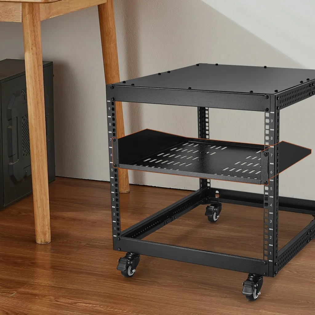 Rack pour stockage de serveurs 2U avec châssis robuste acier - 8