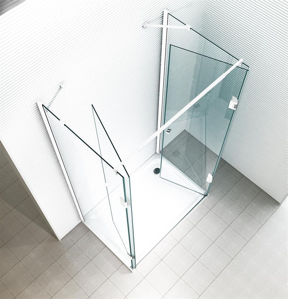 GZH 90x100x90x180cm Ares U-Duschkabine Weiß