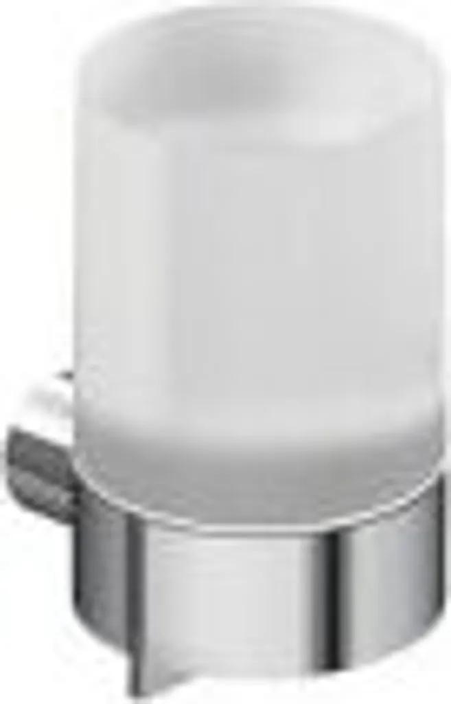 Distributeur de savon KLUDI-VELA R en verre satiné et pompe chromée inox