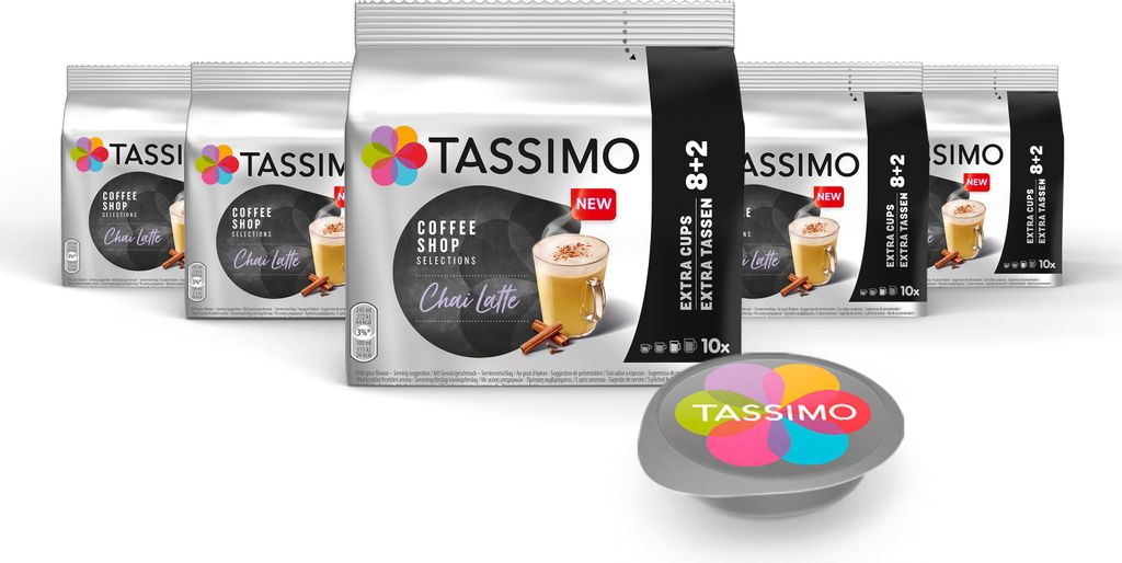 TASSIMO Kapseln Coffee Shop Selections Chai Latte Tee T Disc 5 x 10 Getränke