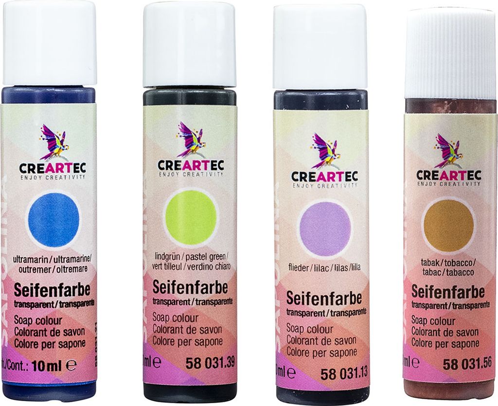 CREARTEC Seifenfarben Transparent 4er Set (Flieder, Produktbild 