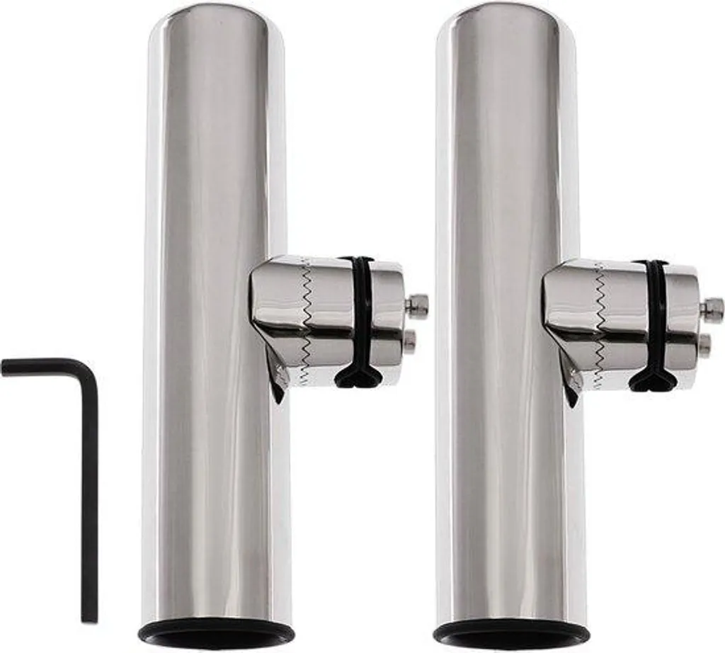 Porte-canne à pêche en acier RVS - Support de canne stable lot de 2