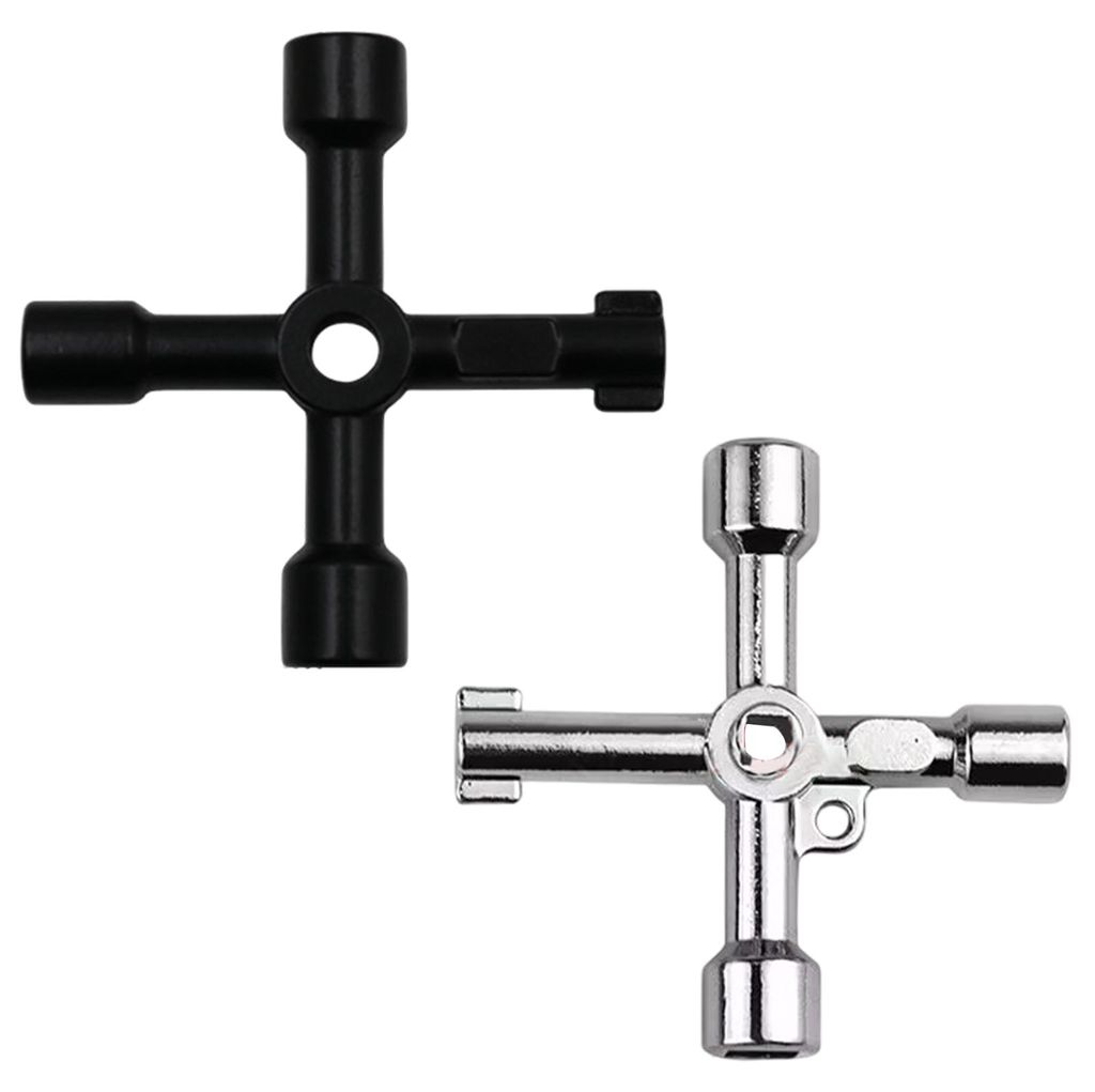 2-teiliger Schlüssel – schwarz + silber