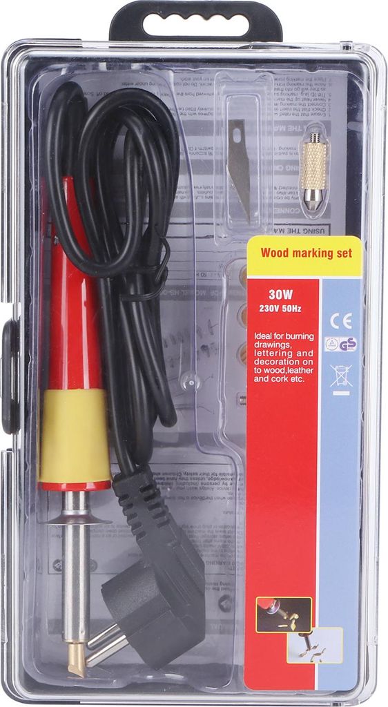 Brennkolben-Set mit L?tspitzen, Pyrographie-Werkzeug, Stecker EU 230V