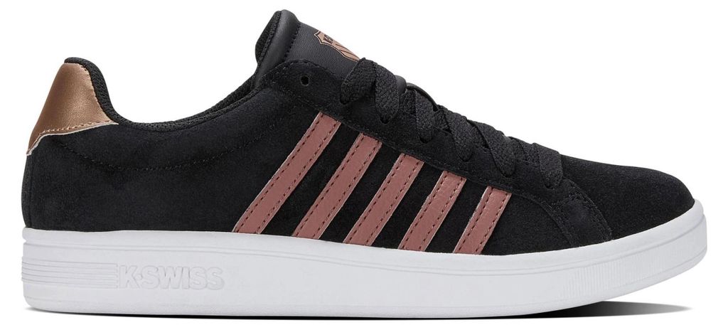 K-Swiss - "Court Tiebreak" Sneaker für Damen, Leder PP14336 (37 EU) (Schwarz)