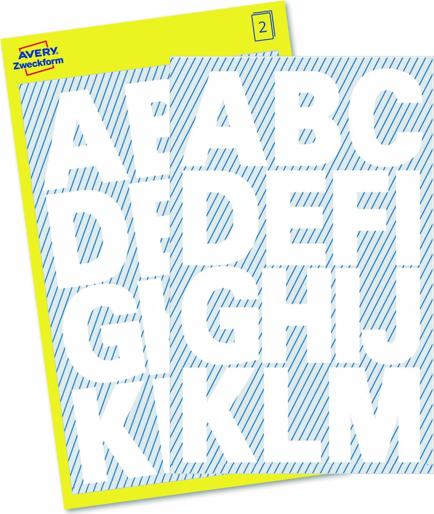 Avery Zweckform 3786, Buchstaben-Etiketten, 85 x 160 mm, 28 Produktbild 