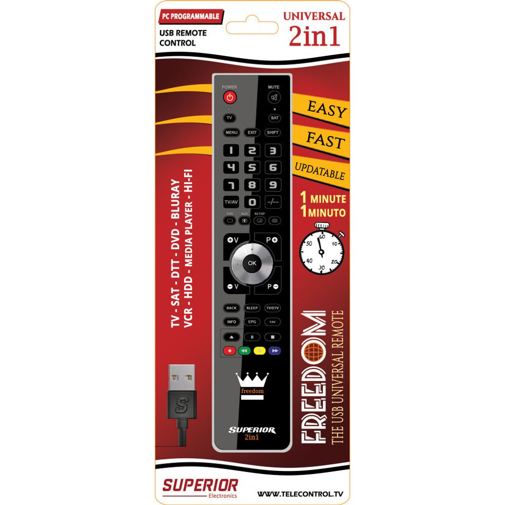 Telecommande Tv P/2 Appareils Via Usb. - Mbg Image du produit 