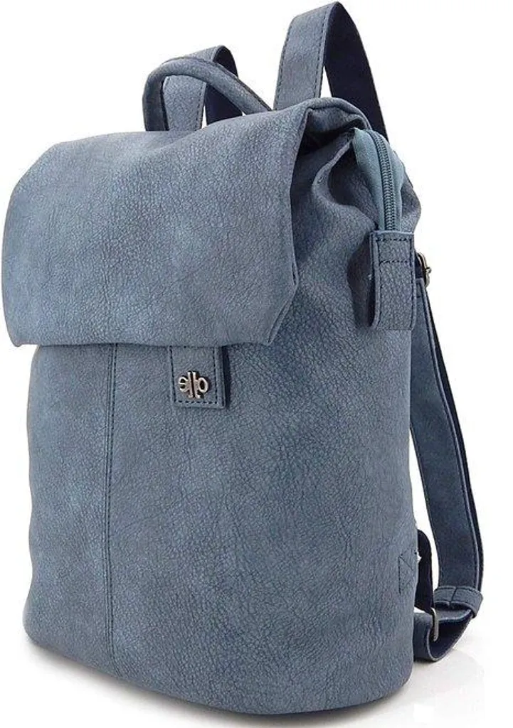 Sac à dos bleu format compact en cuir synthétique souple et moderne