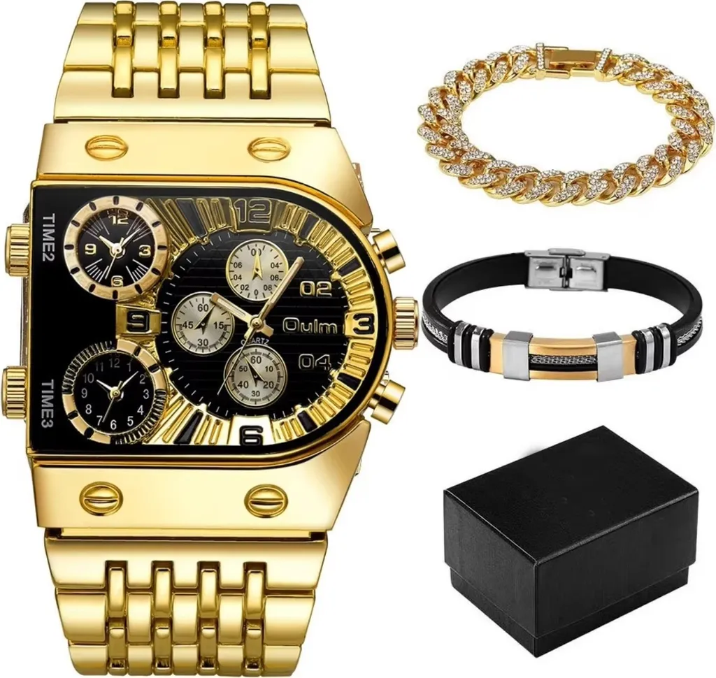 Montre analogique Calum KP33759 chic avec bracelets bicolores de luxe