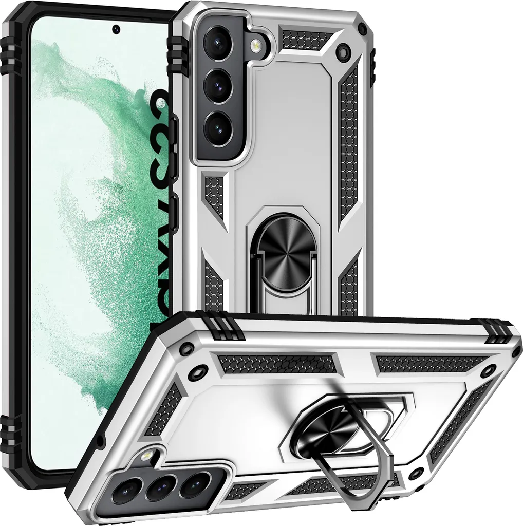 Cover Robusta Samsung S23 Doppio Strato Argento | Protezione Totale