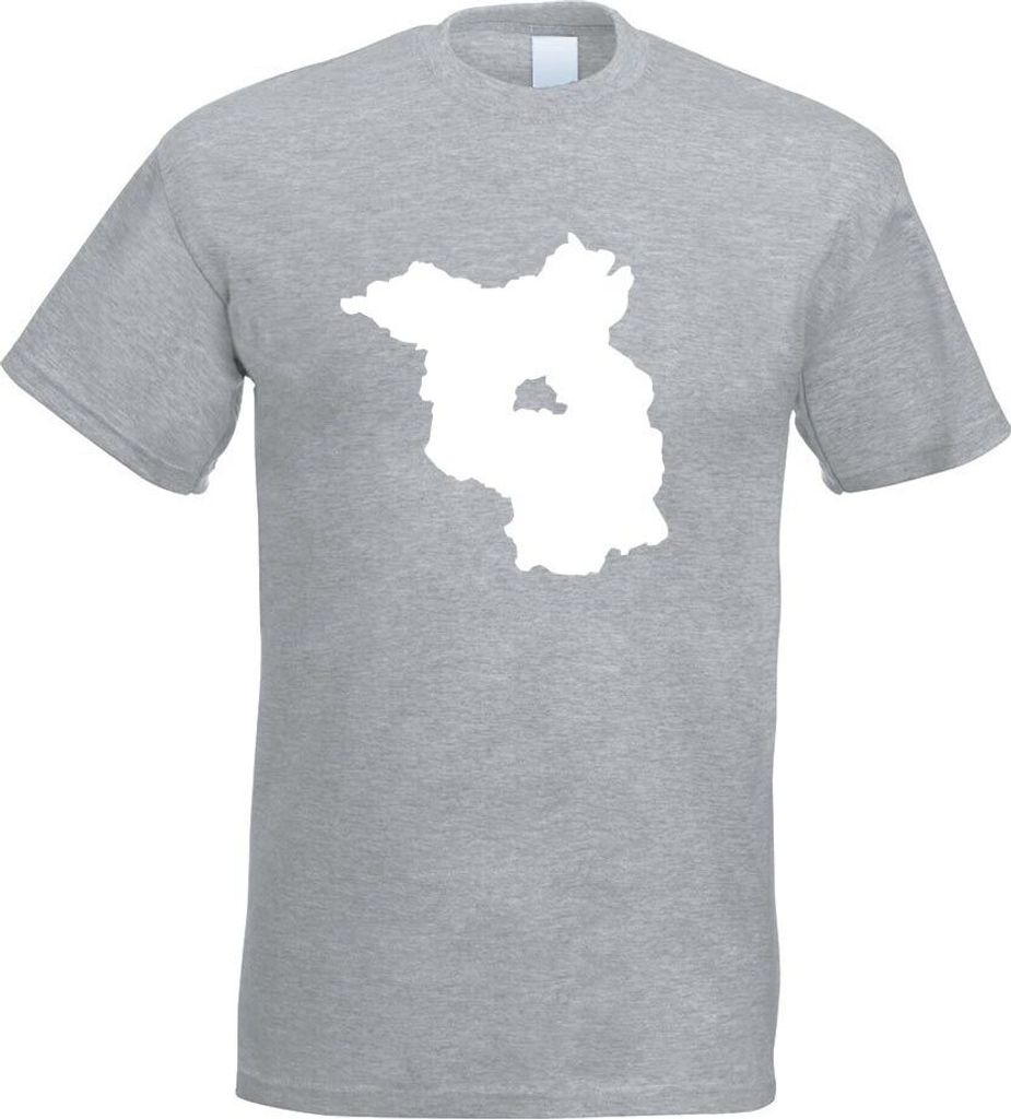 Kiwistar - T-Shirt - Graumeliert - Brandenburg Deutschland Silhouette Motiv Bedruckt Funshirt Design Print - mit Motiv Bedruckt - Funshirt Design -...