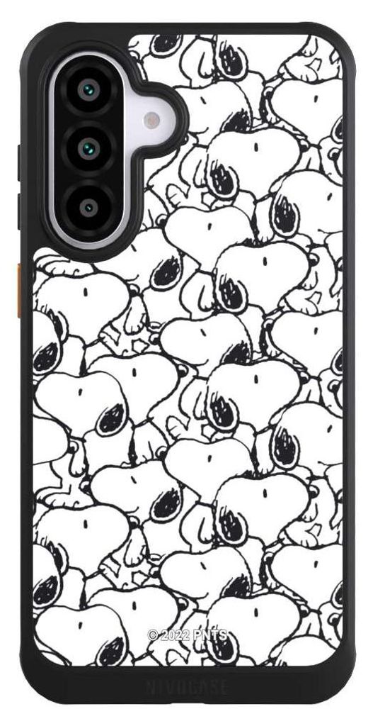 NIVOCASE Hülle für Samsung Galaxy A56 5G Handyhülle NIVOcore Case Schwarz Muster Peanuts Snoopy