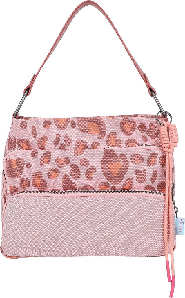 Fritzi aus Preußen Schultertasche Donny Hobo Bag Canvas Leo Brick rosa