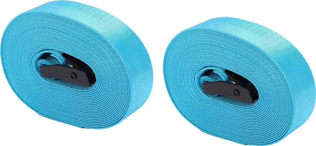 2 Stück Spanngurt, schwarze Zinklegierung, Druckschnalle, himmelblau, Bandage, 25 mm, Spannseil, 3 Meter