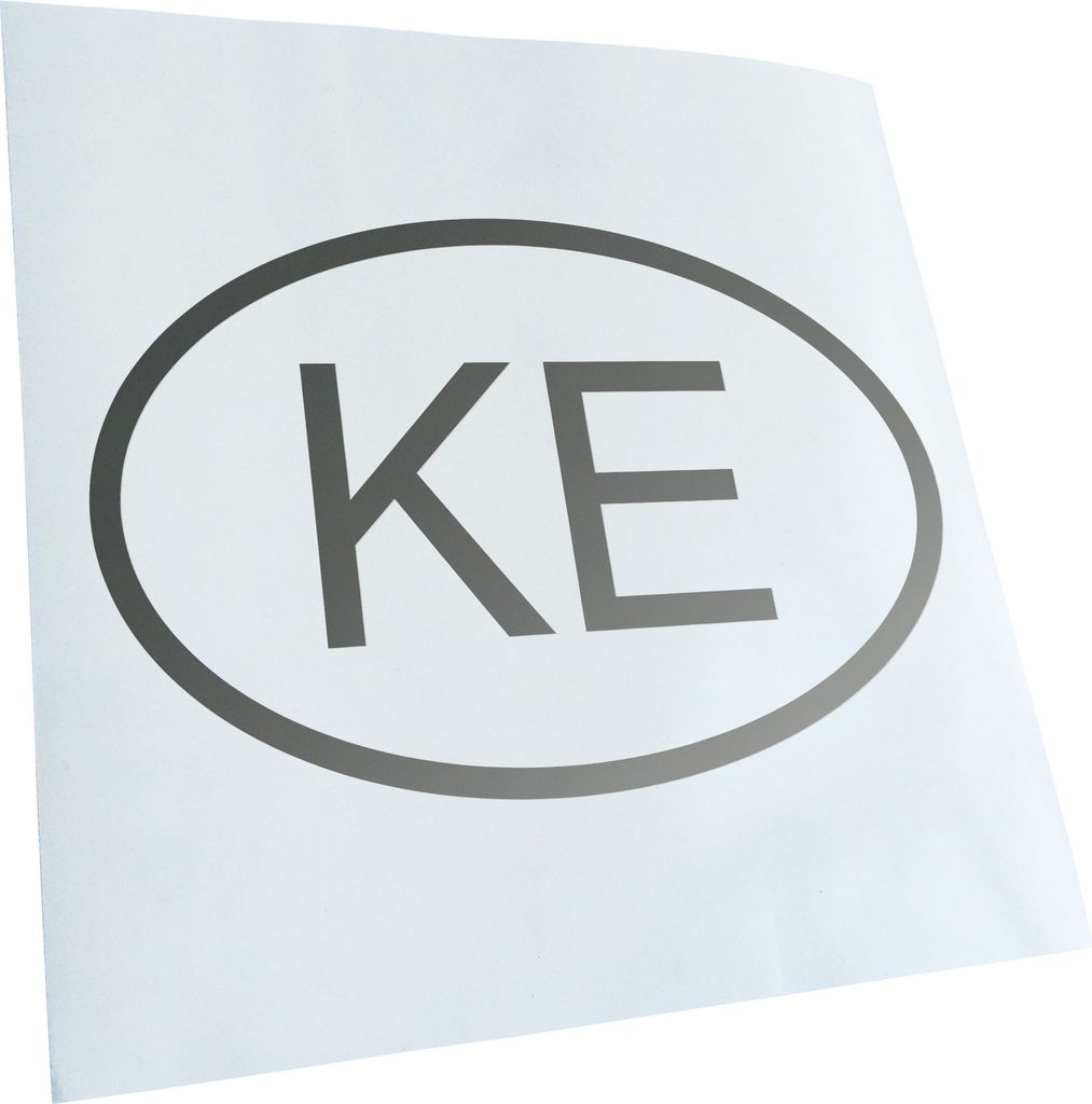 Kiwistar - Autoaufkleber - Kenia KE Heckscheibe - Aufkleber für Auto Kfz Fahrrad, LKW, Truck Mofa