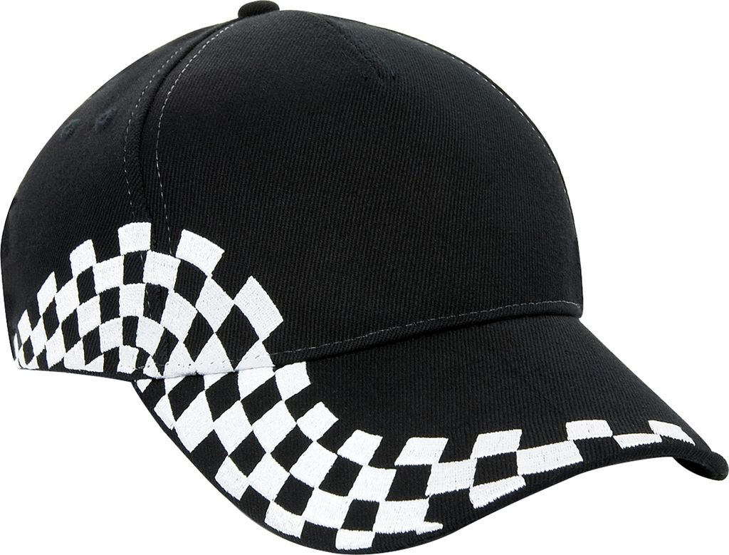 Beechfield Uni Baseballkappe Grand Prix (2 Stück/Packung) RW6755 (Einheitsgröße) (Schwarz)