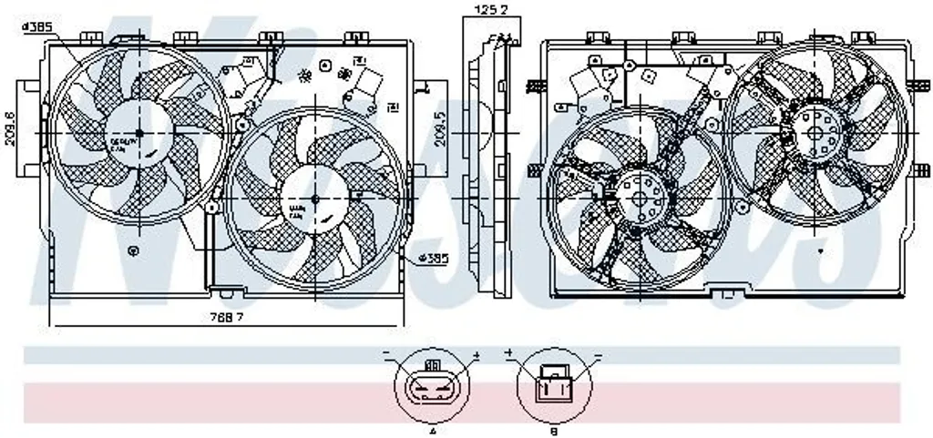 NISSENS 850002 Ventola radiatore anteriore