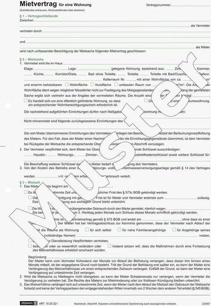 Contrat de Bail Locatif Brunnen 1025221 en Lot de 25 pour Appartement Pro