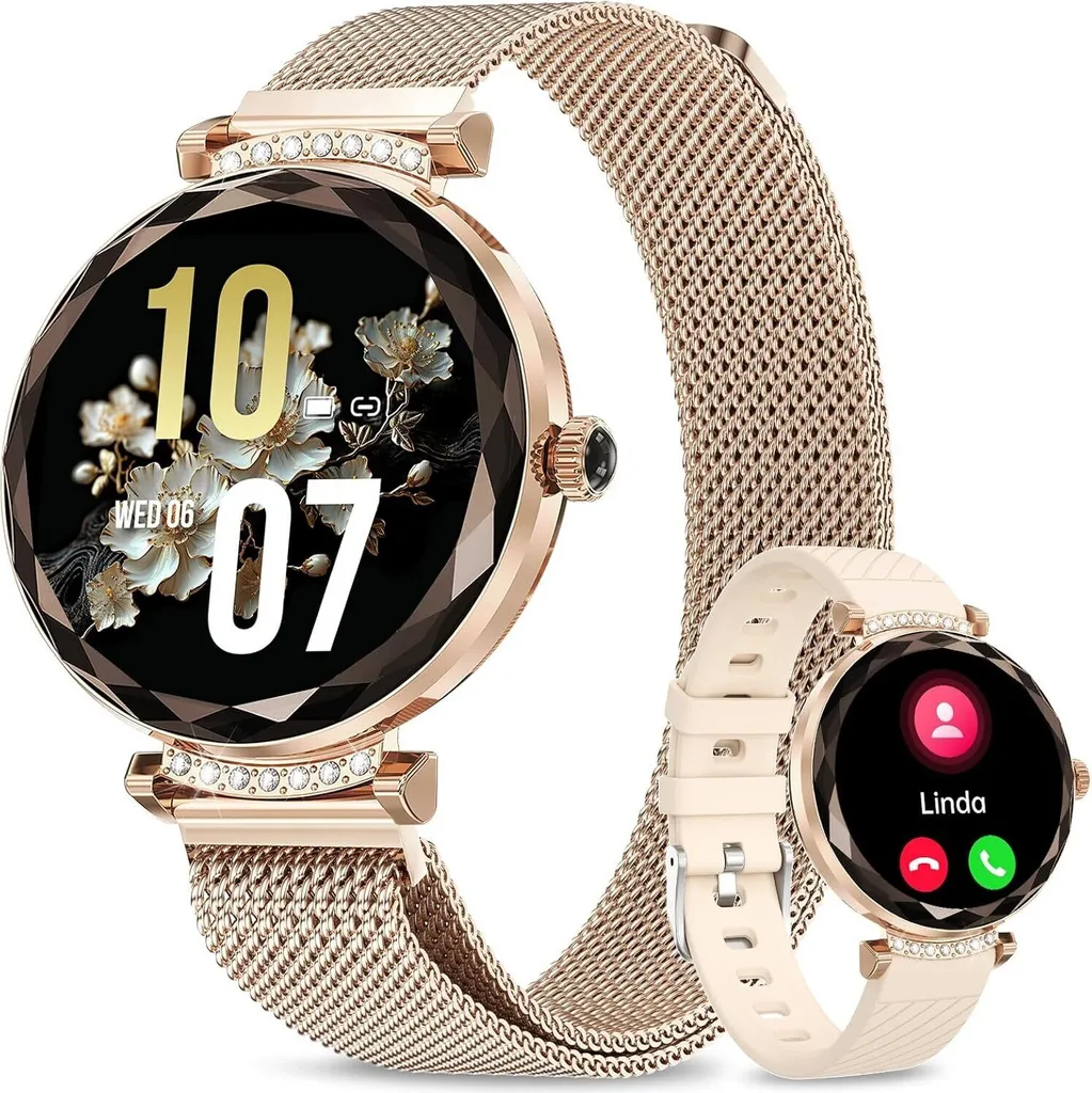 Smartwatch Elegante Donna Chiamate e Notifiche Display AMOLED