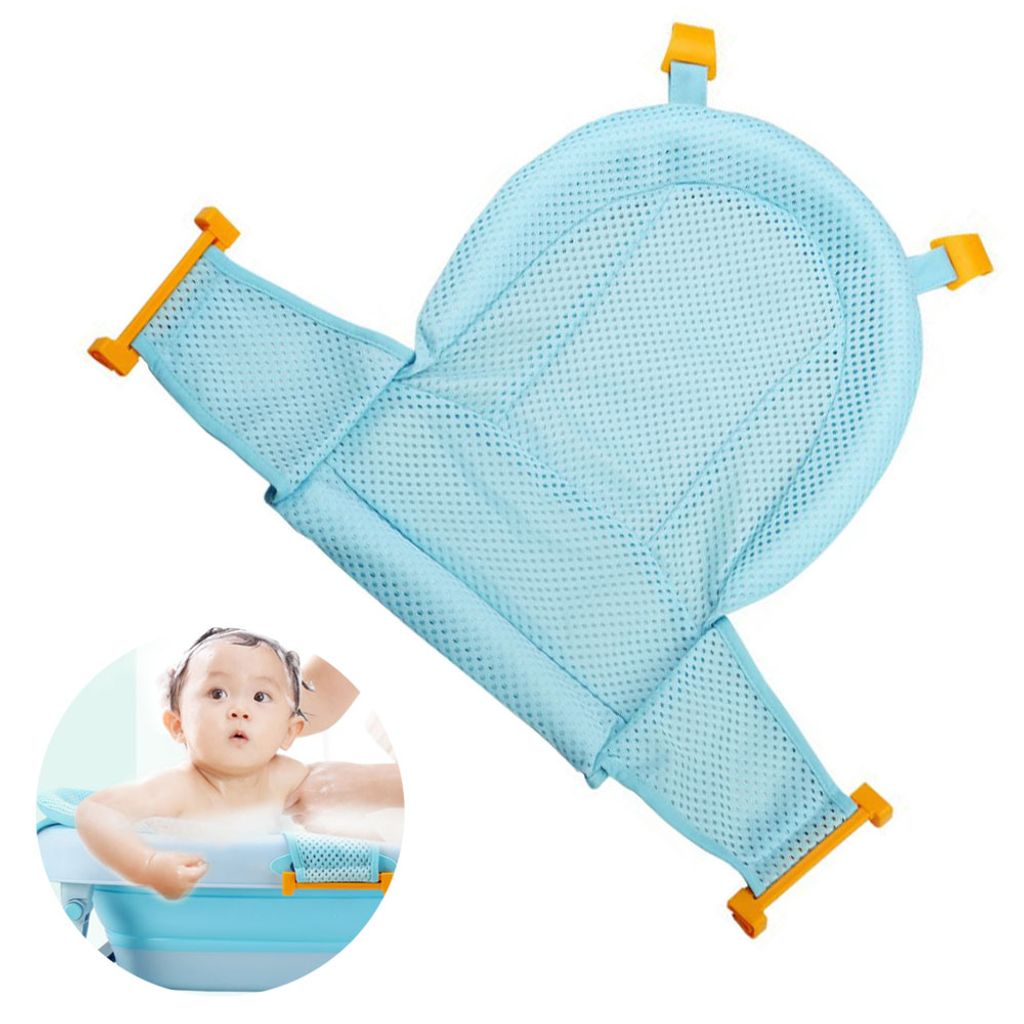 Baby Badewanneneinsatz Sitz Neugeborene Dusche Mesh für Badewanne Verstellbar 