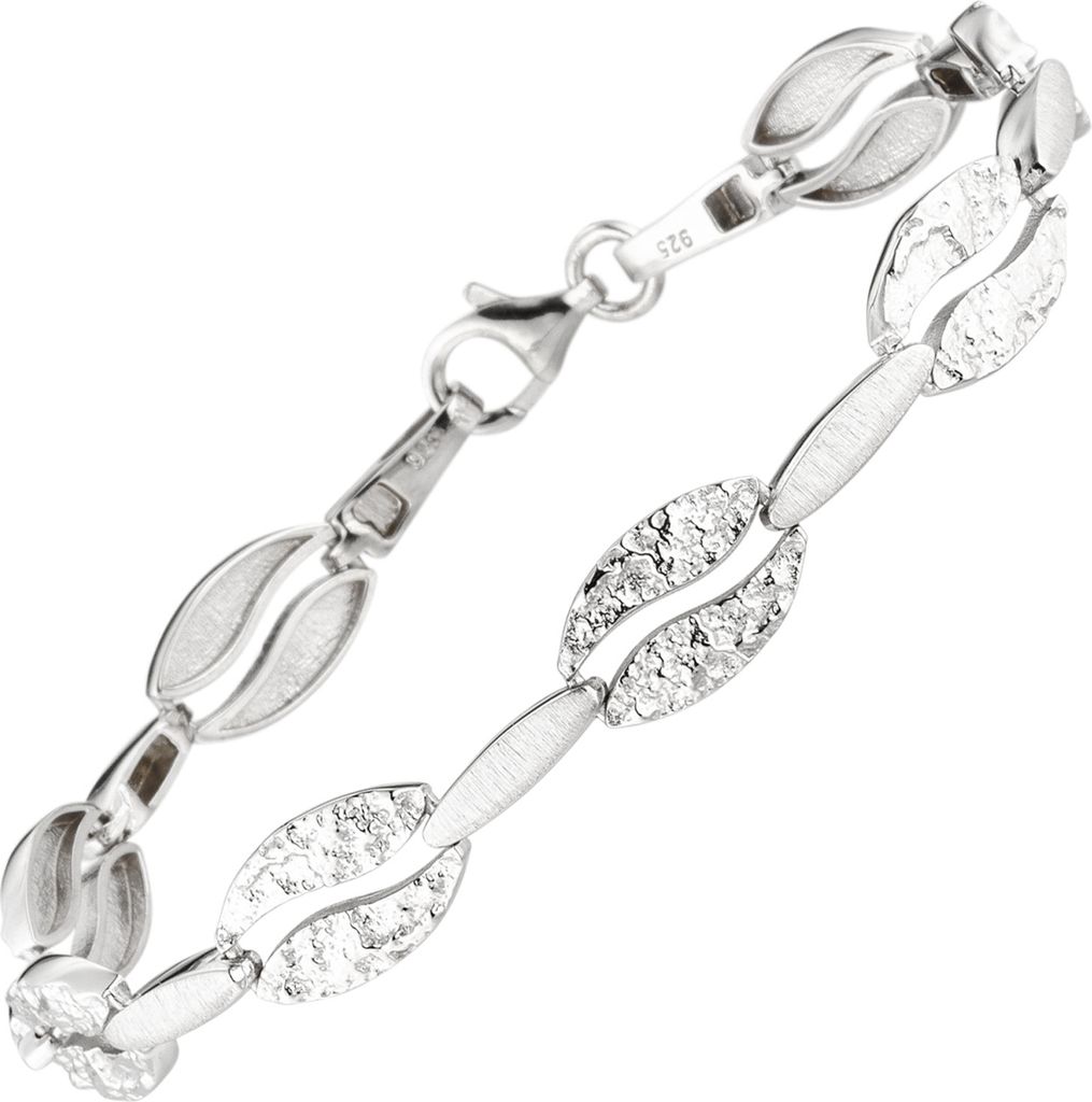 JOBO Armband 925 Sterling Silber gehämmert 19 cm Produktbild 