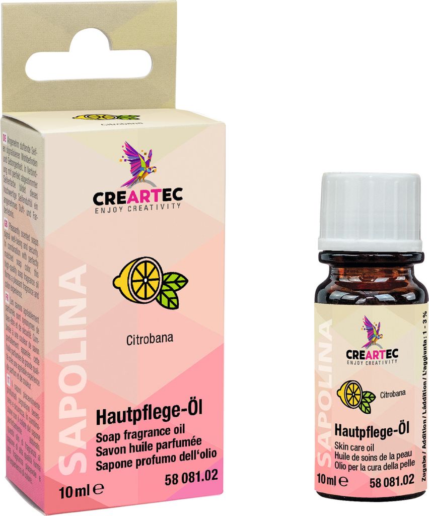 CREARTEC Hautpflege-Öle Citrobanaöl - 10ml - Seifenzusatz mit hautpflegender Wirkung - 58081.02