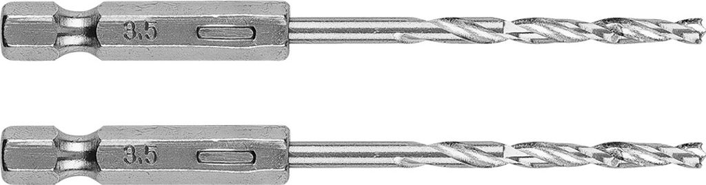 GRAPHITE HEX Bohrer (Professional Zubehör Schlagbohrer/Schrauber, Bohrmaschine/Schrauber) Bohrer aus Metall - Durchmesser 3.5 mm, Satz mit 2 Stüc...