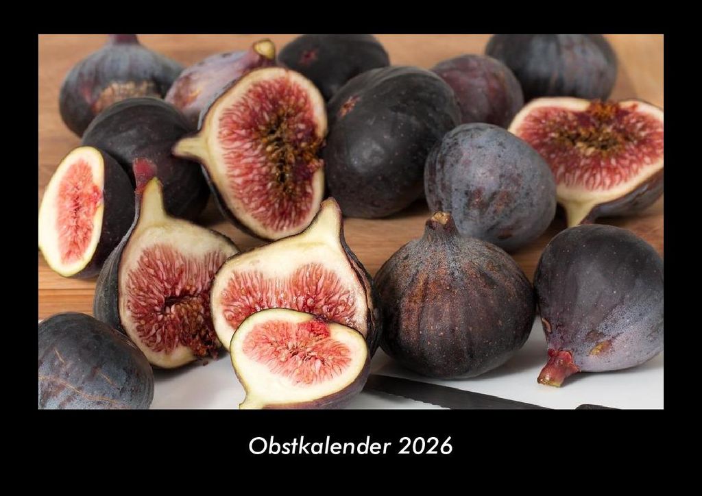 Obstkalender 2026 Fotokalender - Querformat DIN A3, Monatskalender mit Bild-Motiven von Obst und Gemüse, Ernährung und Essen