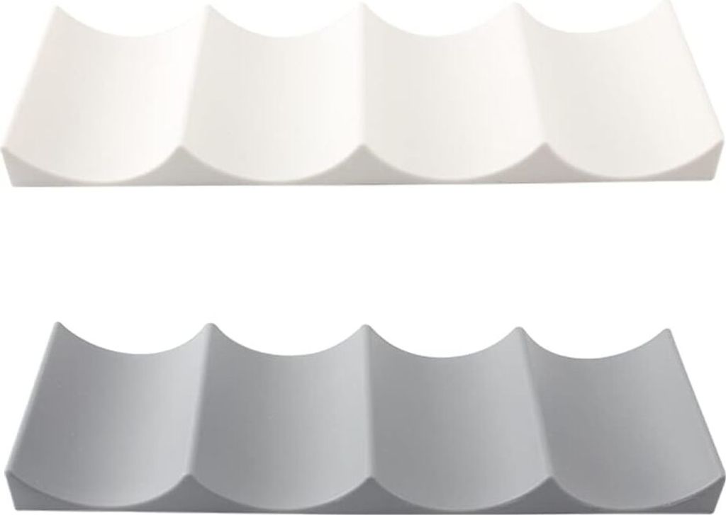 Kühlschrank-Flaschenhalter, 2 Stück, Flaschenaufbewahrungsmatte, stapelbar, Flaschenregal aus Kunststoff, Weinregal, Flaschenhalter für Küchenk...