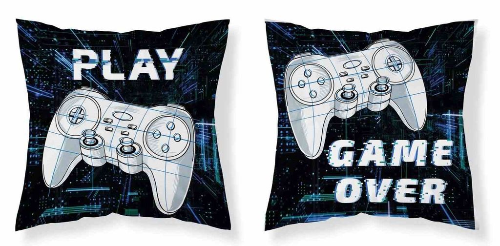 DETEXPOL Obliečka na vankúšik Game Over micro  Polyester, Obrázok produktu 