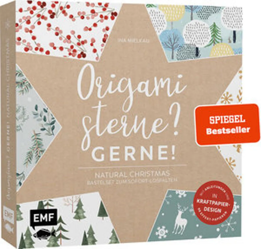 Kit Bricolage Noël Facile : Étoiles Origami pour Déco Rapide et Zen