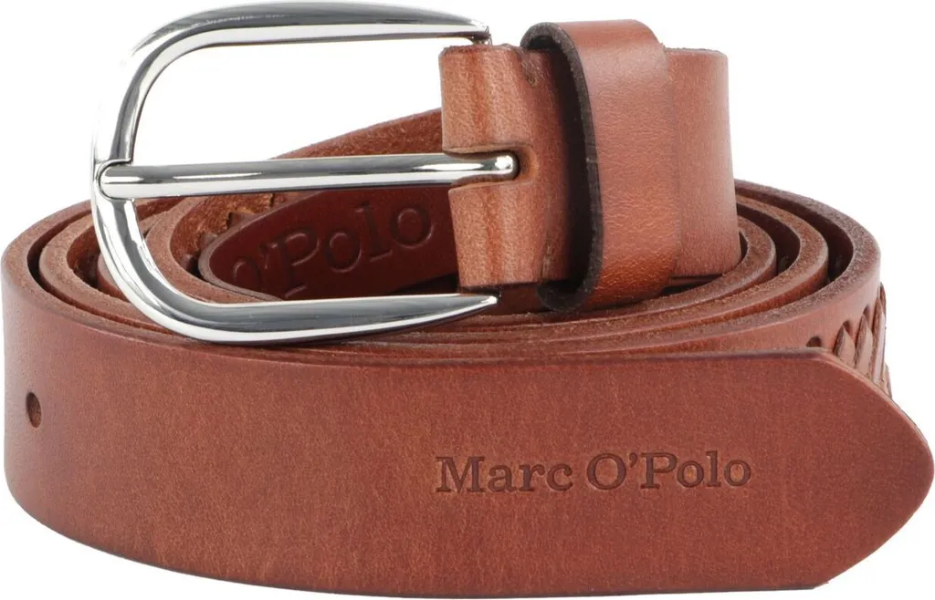 Cintura Donna Marc O'Polo Sarah W85 Pelle Intrecciata Burnt Camel