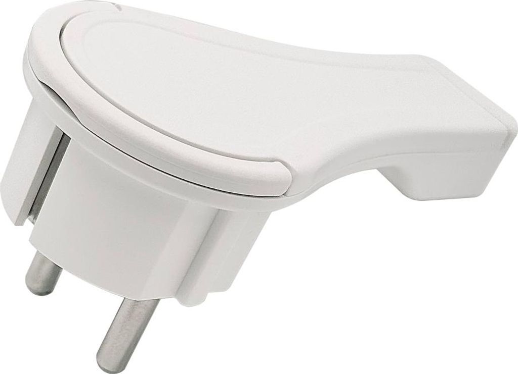 ARLI Schutzkontakt Winkelstecker weiß – extra flach mit Produktbild 