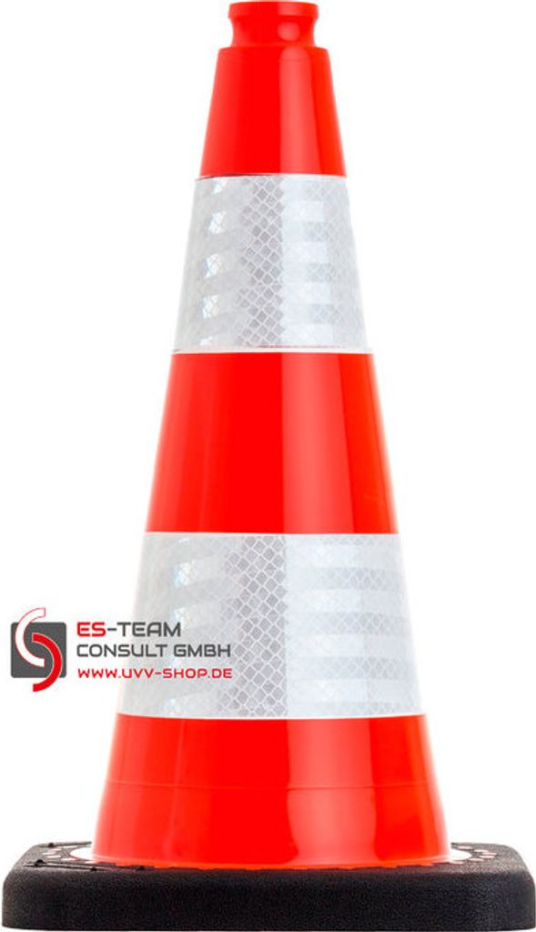 Leitkegel 500 mm UvV-FLEX Warnkegel Pylonen orange stapelbar(Teilreflex RA2/B)