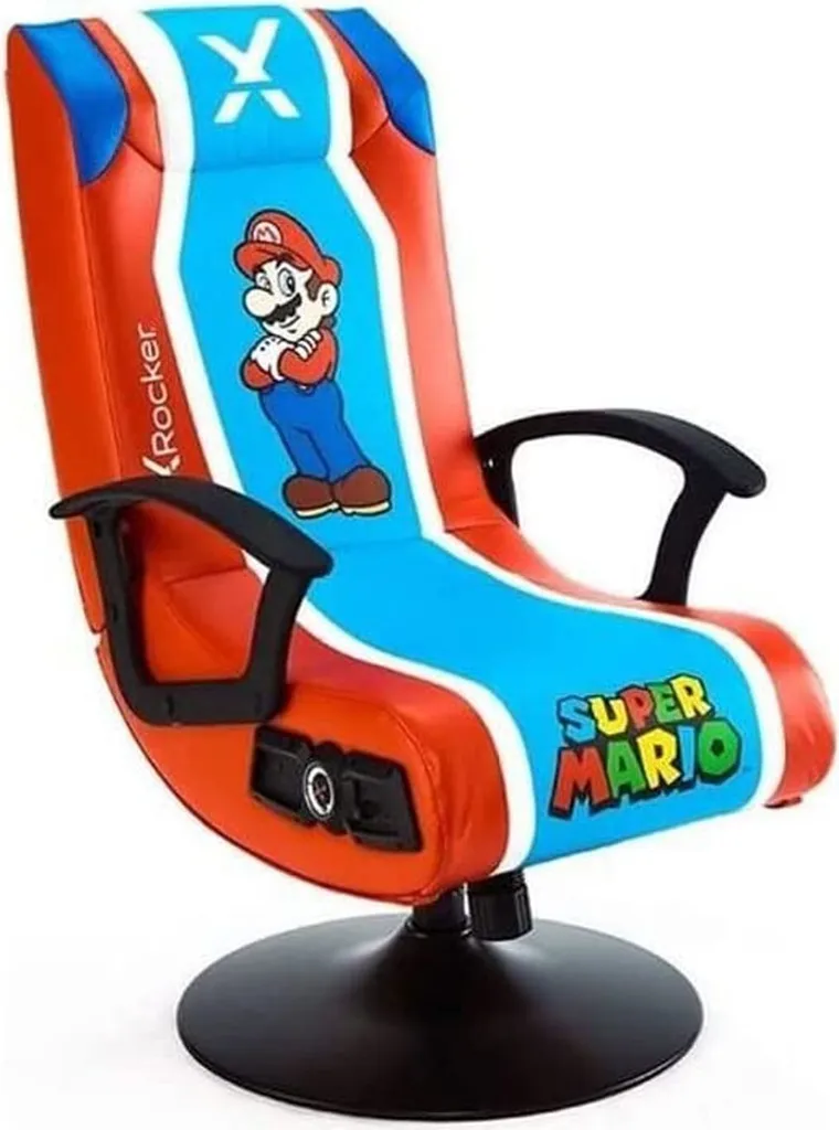 Siège Gaming Pedestal X Rocker Super Mario avec Système Sonore Intégré