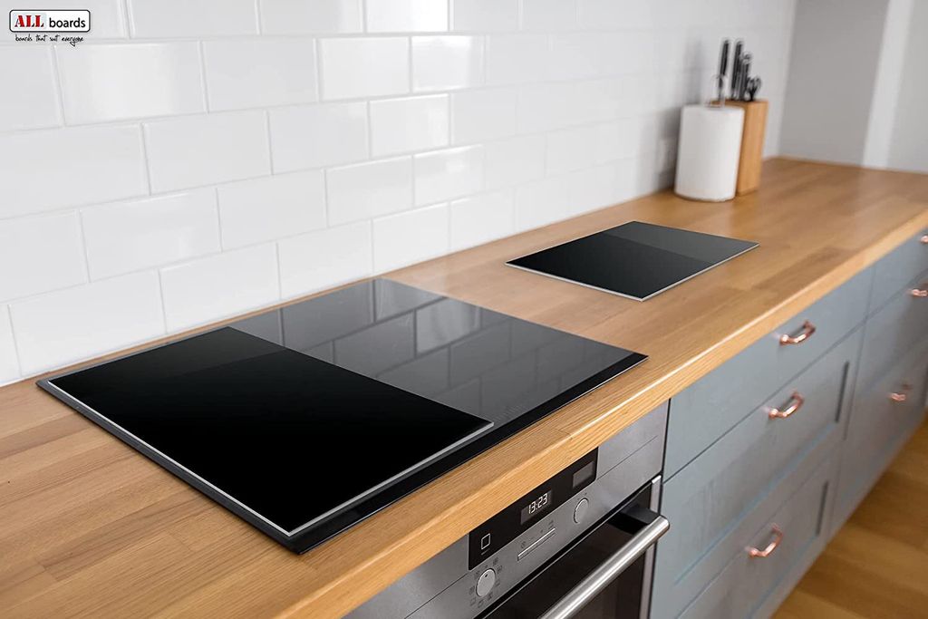 Sklenená kuchynská doska ČIERNÁ 60x52cm - doska na krájanie Obrázok produktu 