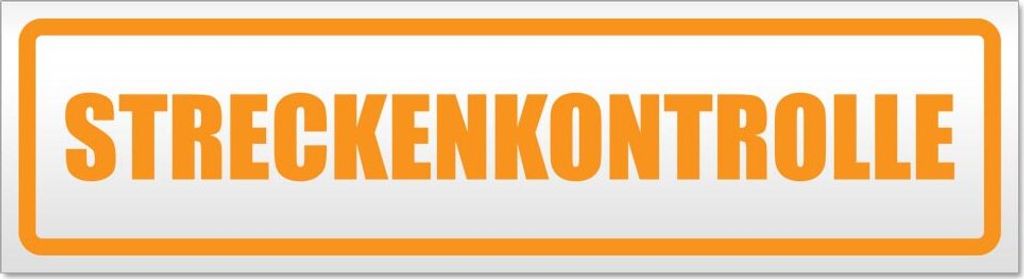 Streckenkontrolle Magnetschild Schild magnetisch