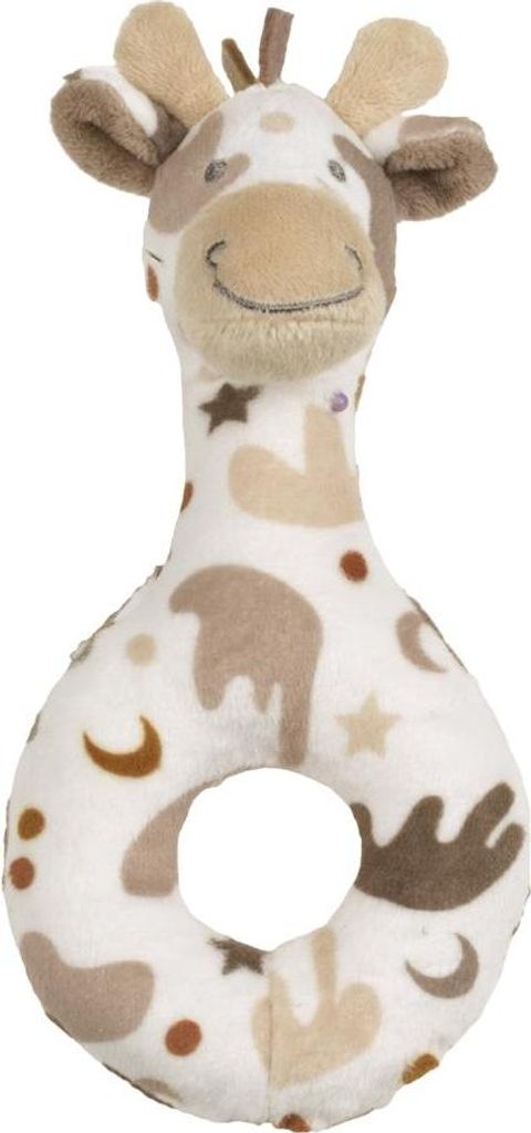 Happy Horse Rassel Giraffe Gino - braunes Plüsch Babyspielzeug