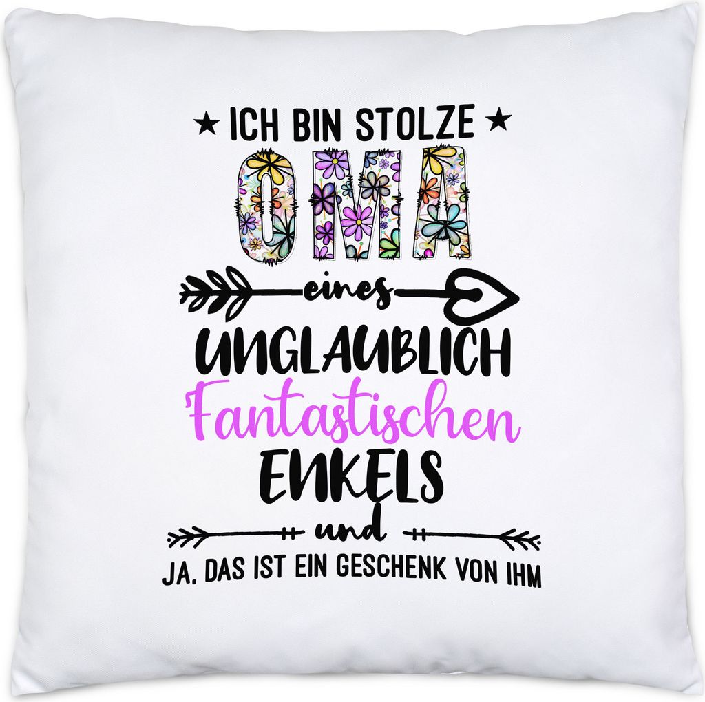 Ich bin stolze Oma Kissen Inkl Füllung Geschenk Idee Muttertag Oma Enkel Geburtstag