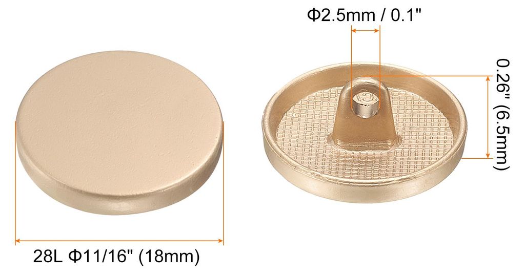 10 Stš¹ck Kn?pfe 18mm Metall Flache Buttons zum Ann?hen Runde Bastelkn?pfe fš¹r Bekleidung Hosen Mantel Jacken Blazer Hemd Anzš¹ge Dekorieren...