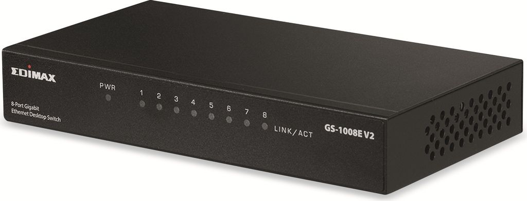 EDIMAX Switch 8x FE GS-1008E V2 kovové puzdro Obrázok produktu 