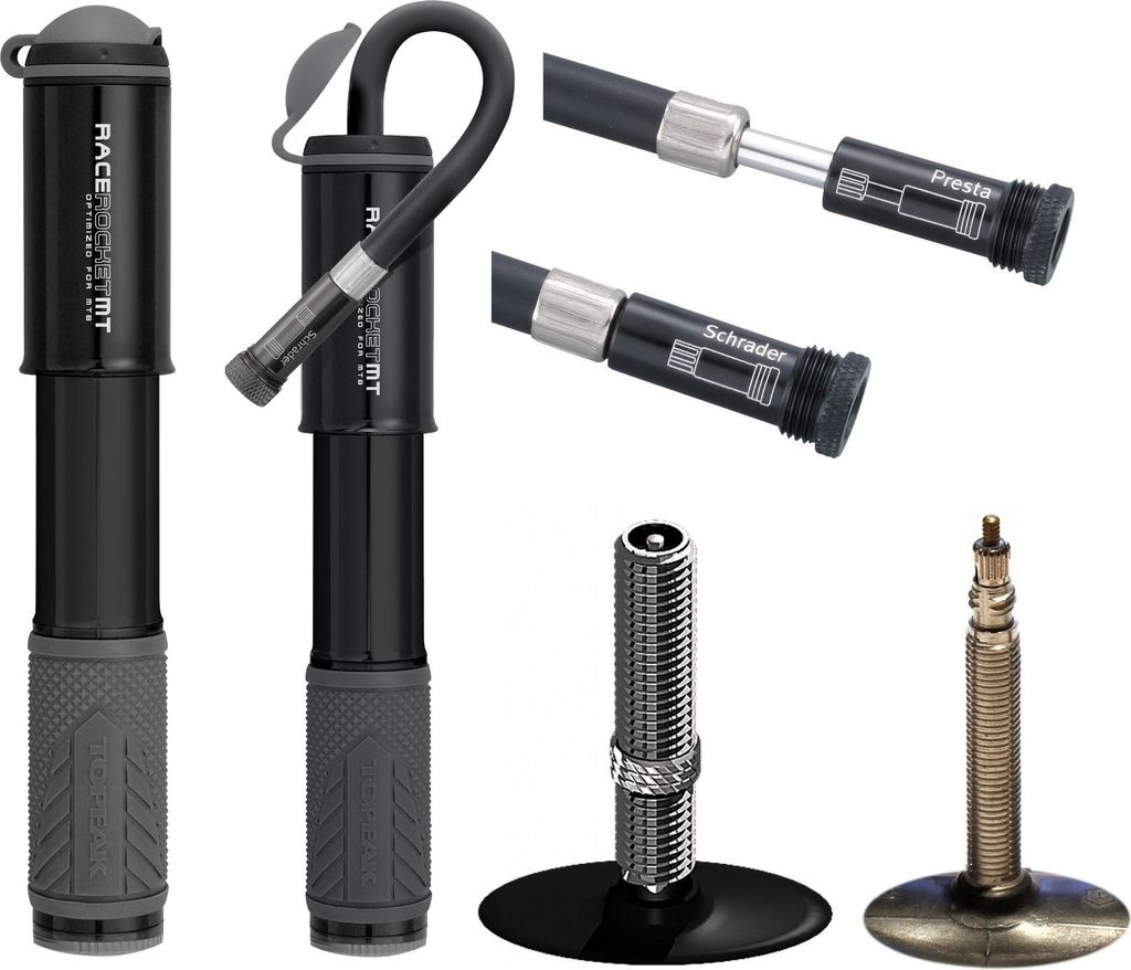 Topeak Luftpumpe RaceRocket MT All Black Schwarz Produktbild 