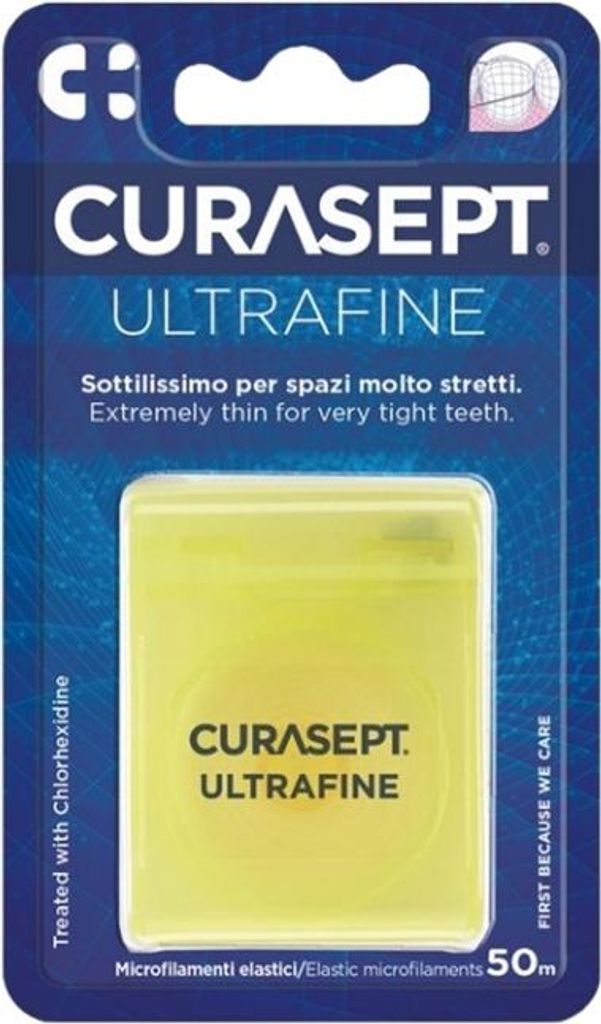 Curasept nevoskovaná ultrajemná zubní nit s CHX, 50 m Obrázek produktu 