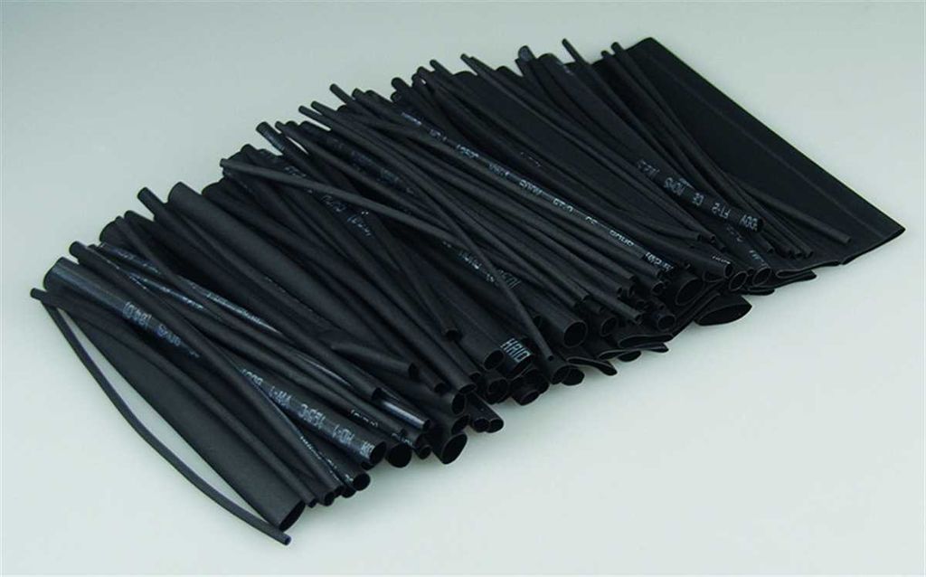 schwarz, Schrumpfschlauch-Set im Sortimentsbeutel 100-teilig Ø 1,5-13 mm