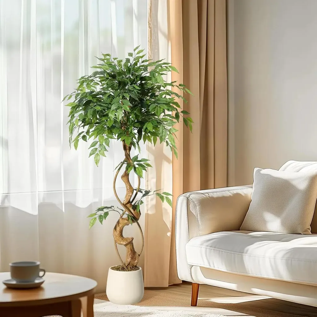 Ficus artificiel extérieur 120 cm pour décorer balcon et terrasse - 7