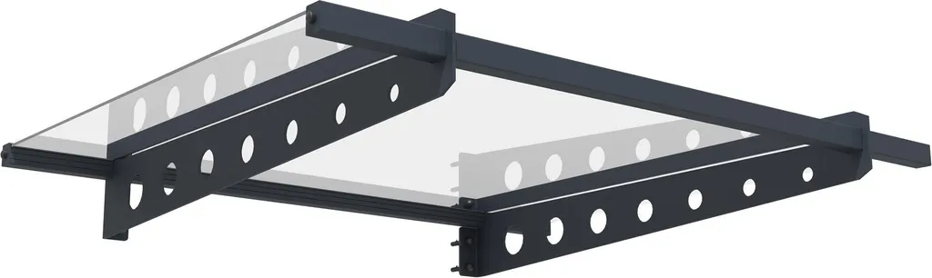ROJAPLAST Marquise d'Accueil 100 x 80 cm - Auvent de Porte Robuste