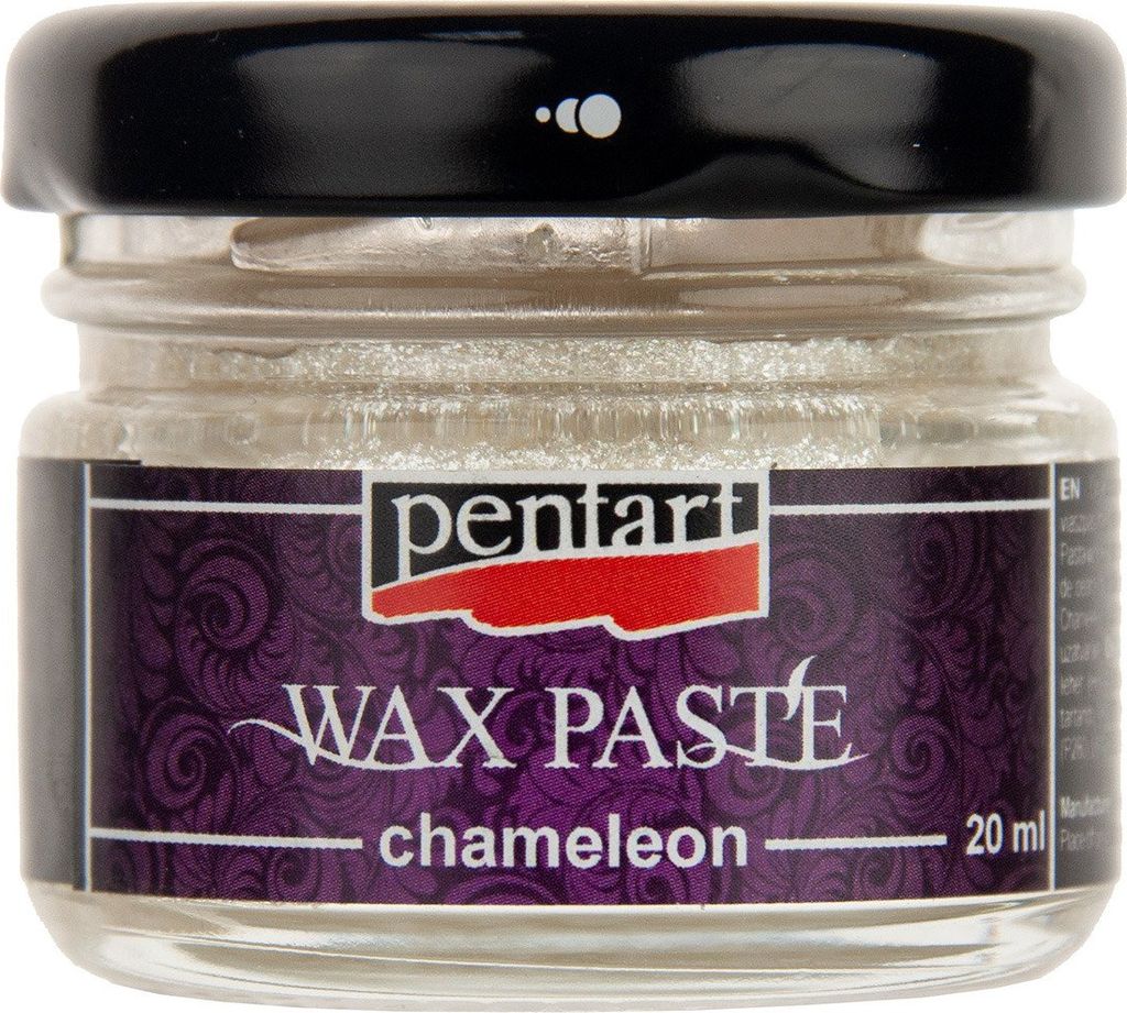 PENTART - Wachspaste Wax Paste Chamäleon funkelnden Silber 20 ml