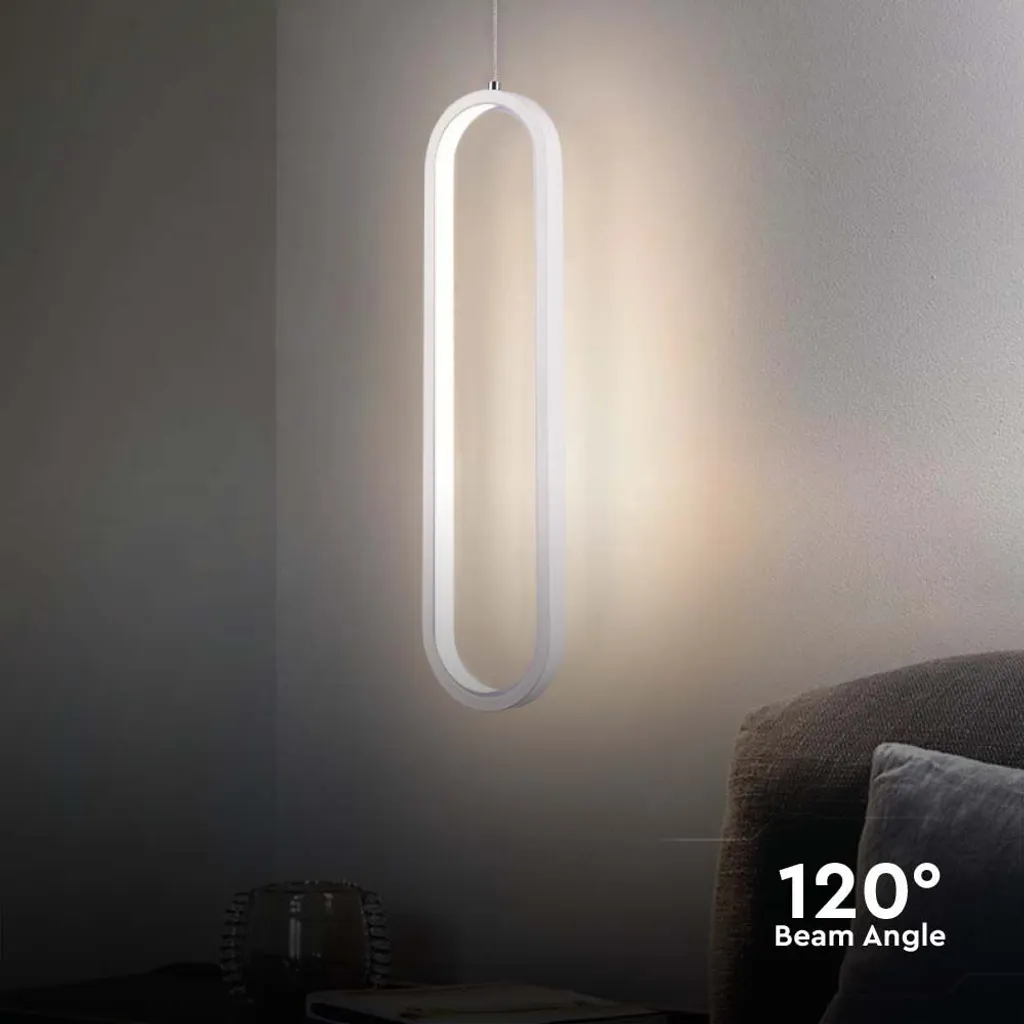 Éclairage LED Suspendu Doux 3000K Anti-Éblouissement Blanc Moderne - 10
