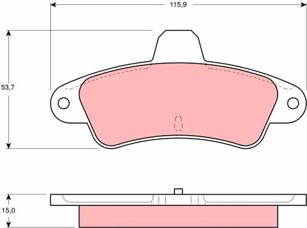 Plaquettes de frein pour Ford Mondeo II : Sécurité TRW GDB4084 certifiée