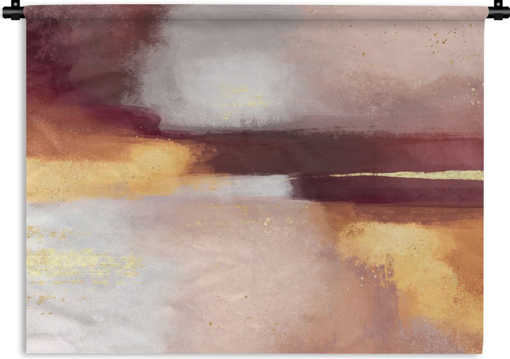 MuchoWow Wandteppich Wandbehang Malen - Abstrakt - Pastell 120x90 cm Tapisserie Dekoration Wandtuch - Wohnen - Aufhänger für die Wand